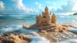 sand castle on the ocean