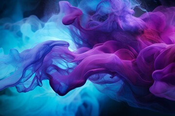 Wall Mural - a blue and purple flame against a black background