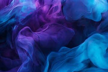 Wall Mural - digital abstract purple fire on a black background