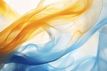 Wall Mural - blue and golden abstract