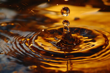 water drop drop in a small brown water pour in the styl 0dc42bf4-a4ec-4893-b5c2-27e93bdf7a0a