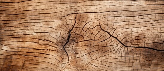 Poster - A detailed close-up of a piece of wood showing a prominent knot on its surface