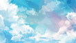 Watercolor sky and clouds abstract watercolor background