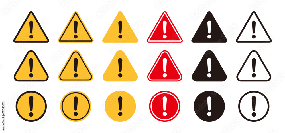 Set of caution, danger and warning signs Stock Vector | Adobe Stock