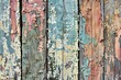 : Peeling paint on an old wooden fence, rural texture