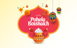 Bengali New Year, Pohela Boishakh Greeting, Nabo Borsho Background Design Vector Illustration