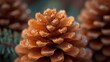 background of pine cones, spruce