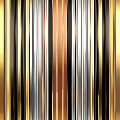 Metallic stripes seamless pattern featuring gold, silver, and copper lines for a luxurious effect. Seamless Pattern, Fabric Pattern, Tumbler wrap, Mug Wrap.