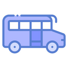 Poster - school bus icon