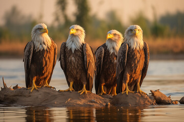 Wall Mural - Eagle  at outdoors in wildlife. Animal