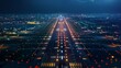 © Prostock-studio - Aerial View of Airport at Night