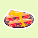 Fototapeta Pokój dzieciecy - Flat Style Sandwiches Stickers 