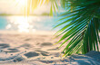 tropical sun and sand beach background photo in the sty 204b2216-6818-48ab-80ac-393931e06b6f