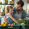 © Jardel Bassi - Father Teaching Daughter to Dispose of Food Waste
