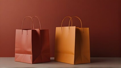  bags on a white, ai generated