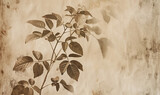 Fototapeta  - Fototapeta, ilustracja żółte liście na łagodnym tle.