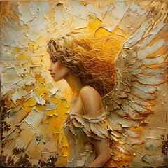 Canvas Print - angel painted