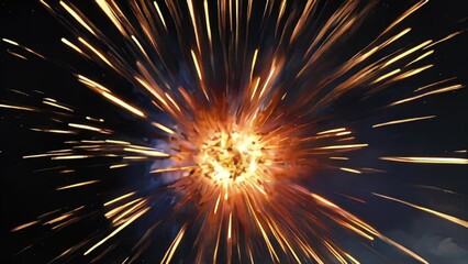 Wall Mural - Big bang burst explosion in outer space 