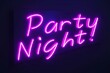 © Generative ART - Vibrant Party Night Neon Sign Glowing, Event Celebration
