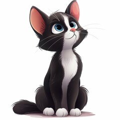 Canvas Print - Cute cat cartoon.