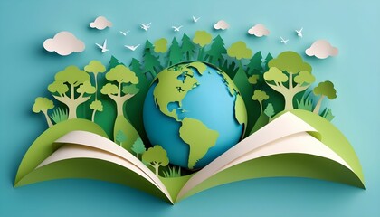 Wall Mural - World environment and Earth Day concept, created with generative ai.