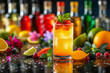 Cocktails and Soft Drinks - cocktail with lime and orange 