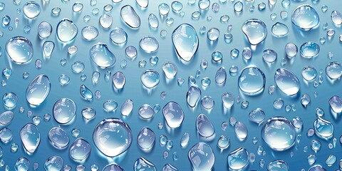 Wall Mural - Dripping water drops on the glass, rain, background, template, wallpaper.