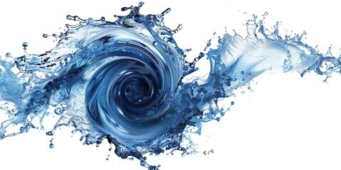 Wall Mural - Illustration of swirling water, circles on the water, background, template, wallpaper.