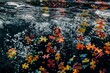 A pieces of jigsaw is floating in the water as a metaphor of toxic  workplace environment or toxic relationship for the company with team conflict