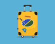 © Hakan - Suitcase or baggage with Solomon Island flag, holiday and vacation idea