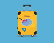 © Hakan - Suitcase or baggage with Tuvalu flag, holiday and vacation idea