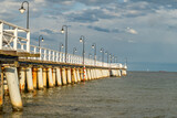 Fototapeta Miasto - pier in the nord baltic sea Sea ahoy! Bridges Along the Baltic Sea Coast