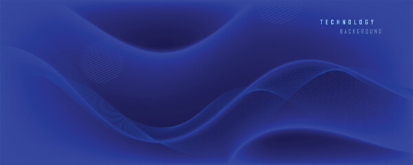 Wall Mural - Abstract vector blue technology background. EPS10