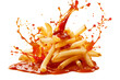 Fries ketchup and mustard transparent 