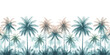 Watercolor pattern with palm tree silhouettes, summer tropical background with coconut trees, generative ai