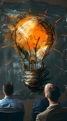 Canvas Print - an entrepreneurial pitch event where individuals or teams present their innovative business ideas to a room