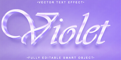 Wall Mural - Purple Elegant Violet Vector Fully Editable Smart Object Text Effect