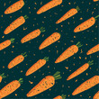 Seamless carrot pattern. vector