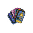 Tarot deck fortune telling vector colorful icon, illustration. Magic witchcraft design