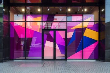 Wall Mural - A store front with a colorful display window