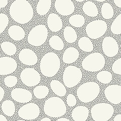 Wall Mural - vector seamless pattern. abstract natural texture. bold monochrome ovals. creative background with r