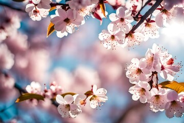 Wall Mural - cherry blossom background