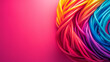 Colorful cable background concept with empty space and vivid color.