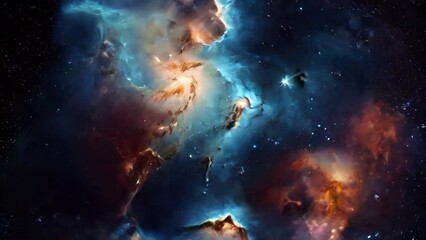 Wall Mural - Nebula and galaxies in space. Abstract cosmos background