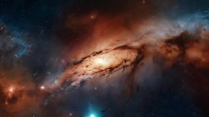 Wall Mural - Nebula and galaxies in space. Abstract cosmos background