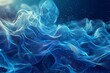 Abstract blue fluid waves, futuristic digital art background