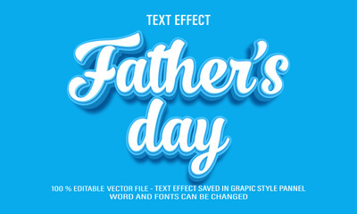 Wall Mural - Father's Day 3d editable text effect style
