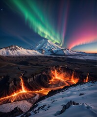 epic volcanic eruption in the north