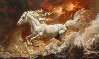 White Horse of the Apocalypse Revelation of Jesus Christ historical time Michael Prince of the army, Generative AI