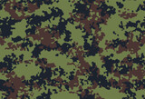 Fototapeta Młodzieżowe - Military and hunting camouflage 'splotchy' seamless pattern. Three colors, olive green, black, brown. Very effective in the woodland environment.
